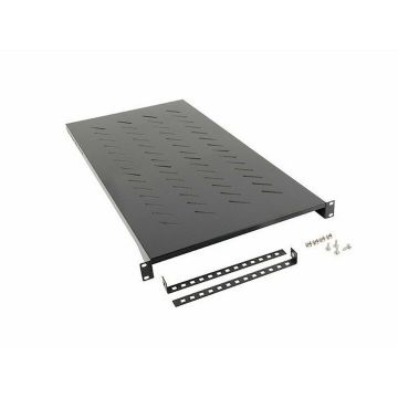 LANBERG Polita fixa LANBERG AK-1013-B, pentru dulapuri rack de 19 inch, 1U, 1200 mm adancime, greutate maxima 25 kg, Metal, Negru
