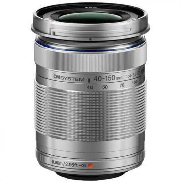 OLYMPUS Obiectiv Foto Mirrorless OM SYSTEM M.Zuiko Digital ED 40-150 mm, F/4.0-5.6, montura MFT, Argintiu