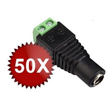 Pachet 50 x Mufa 12V alimentare Mama, conectare cu surub, DCFx50