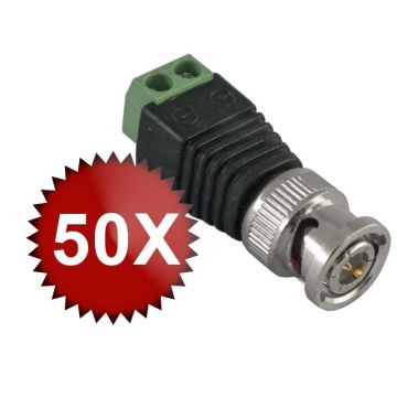 Pachet 50 x Mufa BNC M - UTP cu surub, BNCM-Dx50