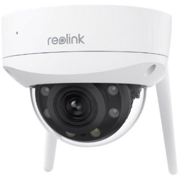 Reolink Camera supraveghere exterior Dome wireless WiFi 6 Reolink FullColor W437, 4K, Lumina alba / IR 30m, 2.7-13.5 mm, microfon si difuzor, slot card, vizualizare de pe telefon