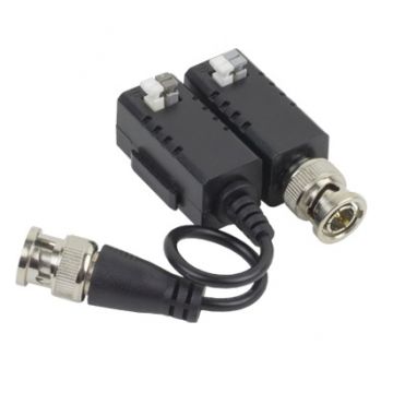 Set Videobalun Pasiv, 2 / 4 / 5 MP / 4K, HD-TVI, CVI, AHD, CVBS, cu PoC, Hikvision DS-1H18S/E(C)