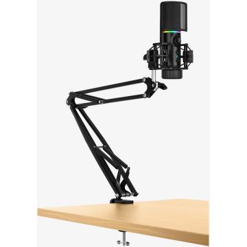 streamplify Microfon Streamplify MIC RGB, USB-A, include bratul ajustabil, SPMC-MZ1C227.11, Negru