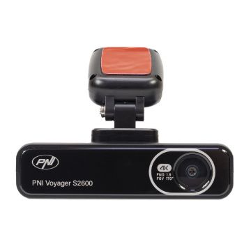 Camera auto DVR PNI Voyager S2600, 4K UHD, WiFi, G-sensor, slot microSD, supercapacitor, monitorizare parcare, PNI-S2600