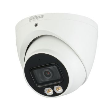 Camera de supraveghere, 5MP, iluminare duala LED alb si IR 40m, 2.8mm, microfon, IP67, Dahua, HAC-HDW1500T-IL-A-0280B-S2