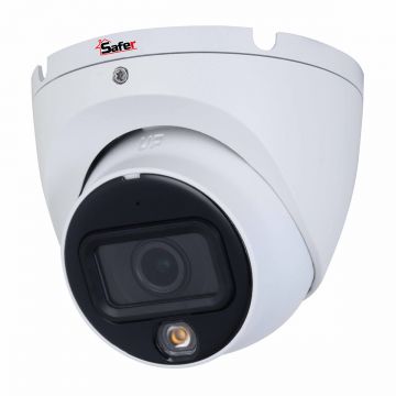 Camera de supraveghere analogica HDCVI 5MP, Microfon, Smart Dual Light 20m, 2.8mm, IP67, Safer SAF-DM5MP20F28-IL-A