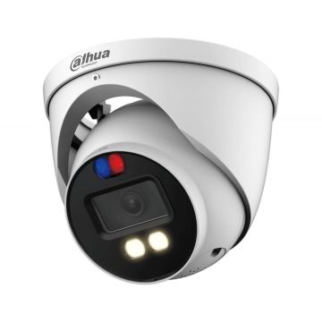 Camera de supraveghere dome Dahua HAC-ME1809H-A-PV-0280B-S2, 4K - 8MP, Iluminare duala 40m, TiOC, 2.8mm, Microfon, IP67