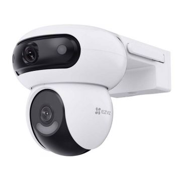 Camera de supraveghere duala Ezviz CS-H90 (4MP+4MP), Wi-Fi, 2K x2 , Full Color, functii AI detectie umana- vehicule, audio bidirectional, vedere panoramica, rotire- inclinare din aplicatie, slot card microSD