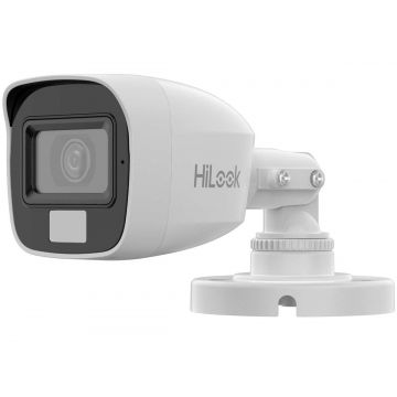Camera de supraveghere exterior Hikvision HiLook THC-B127-LPS, HDTVI, 2MP, Iluminare Duala 20m, Microfon, IP66