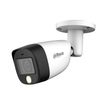 Camera de supraveghere HDCVI pentru exterior, Full HD 2MP, LED si IR 20m, Microfon, IP67, Dahua HAC-HFW1200CMP-IL-A-0360B-S6