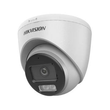 Camera de supraveghere Hikvision Smart Hybrid cu LED alb si IR 40m, 2 MP, 2.8 mm, microfon incorporat, DS-2CE72DF0T-LFS(2.8mm)