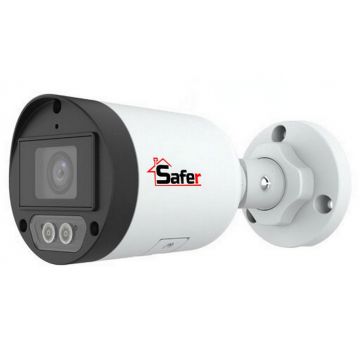 Camera de supraveghere IP, 2MP, LED alb 30m, ColorHunter, microSD, Microfon, PoE, IP67, Safer SAF-IPCBM2MP30-LED28-A