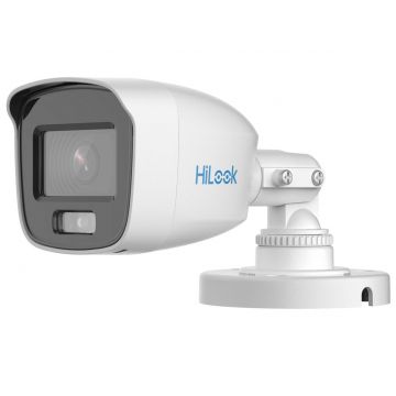Camera de supraveghere pentru exterior, HDTVI, Hikvision HiLook Color Vu THC-B129-P, 2MP, 2.8mm, IR 20m, IP66
