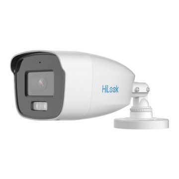 Camera de supraveghere pentru exterior, HDTVI, Hikvision HiLook ColorVu THC-B259-MS(3.6mm), 3K, 3.6mm, LED alb 40 m, IP66, metal