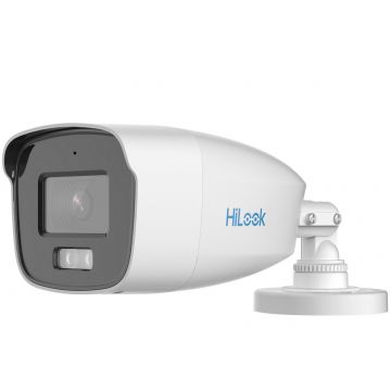Camera de supraveghere pentru exterior, Hikvision HiLook THC-B259-MS, HDTVI, Color Vu, 3K, 2.8mm, iluminare LED 40m, microfon, IP66