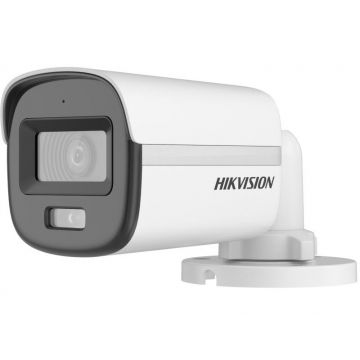 Camera de supraveghere pentru exterior Hikvision Smart Hybrid, 3K, 2.8mm, Iluminare duala 20m, Microfon, IP67, DS-2CE10KF0T-LFS28
