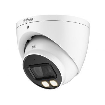 Camera de supraveghere pentru interior, 4K 8MP, 2.8mm, Iluminare IR si LED 40m, Microfon, Dahua HAC-HDW1801T-IL-A-0280B-S2