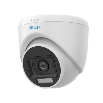 Camera de supraveghere pentru interior, Hikvision HiLook THC-T129-LPS, HDTVI, Color Vu, 2MP, 2.8mm, lumina duala, microfon