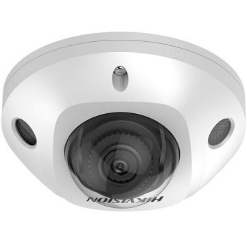 Camera de supraveghere video IP Dome Hikvision DS-2CD2546G2-IS(2.8mm)(C), DarkFighter, 4MP, 2.8mm, Microfon, Acusense