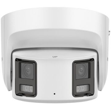 Camera IP 8MP 4K Panoramica 180°, 2x 4mm, alarma acustica si luminoasa, Acusense, microfon, ColorVu 30m, Hikvision, DS-2CD2387G2P-LSU-SL-4mm(C)