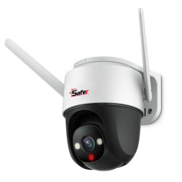 Camera IP de exterior wireless, Safer Guardian PT, 4MP, Iluminare Duala 30m, Microfon si difuzor, slot MicroSD, IP66, SAF-WSD42FP