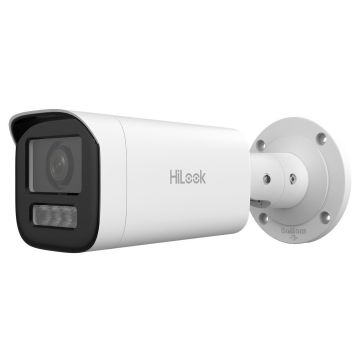 Camera IP exterior Hikvision HiLook IPC-B640HA-LZU(2.8-12mm), 4MP, Iluminare duala 50m, varifocala 2.8-12mm, microfon, slot card, PoE, IP67