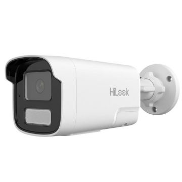 Camera IP Hikvision HiLook IPC-B440HA-LUF/SL(4mm) Smart Hybrid Light, 4MP, 4mm, microfon, compresie video H265+, slot card MicroSD, PoE, IP67