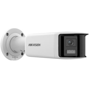 Camera IP panoramica, 6MP, 2 x 2.8mm, Acusense DarkFighter, IR 40m, Alarma, Hikvision DS-2CD2T66G2P-ISU/SL(2.8mm)(C)