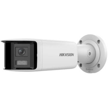 Camera IP panoramica, Hikvision DS-2CD2T46G2P-ISU/SL(2.8mm)(C), 4MP, 2 x 2.8mm, Acusense DarkFighter, IR 40m, alarma, microfon, slot microSD, IP67, PoE