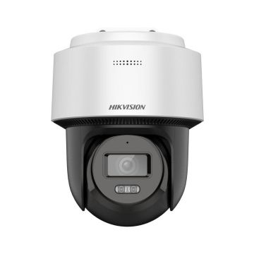 Camera IP PT Hikvision DS-2DE2C400MWG-E(2.8mm), 4MP 2K, IR si LED alb 30m, Detectie Umana, Audio, PoE, slot microSD, IP66