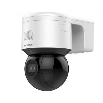 Camera IP PTZ WiFi, DarkFighter, 4MP, zoom optic 4x, 2.8-12mm, Microfon si difuzor, Alarma, Duala, PoE, IP66, Hikvision DS-2DE3A404IWG-E/W