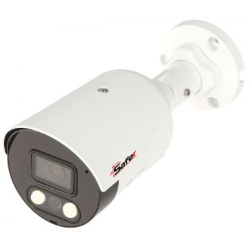 Camera IP Safer Full Color, 5MP 2.5K, 2.8mm, Iluminare Duala IR+LED 30m, Alarma acustica si optica, Microfon si difuzor, SAF-IPCBM5MP30CH-LED28