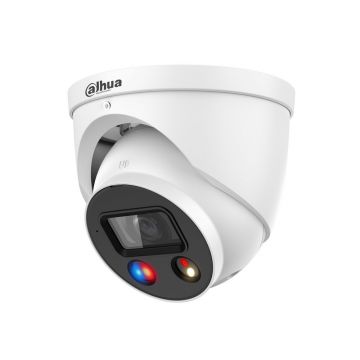 Camera IP TiOC Dahua, Alarma acustica si optica, WizSense, 5MP, Iluminare Duala 30m, Audio, PoE, IP67, IPC-HDW3549H-AS-PV-0280B-S5