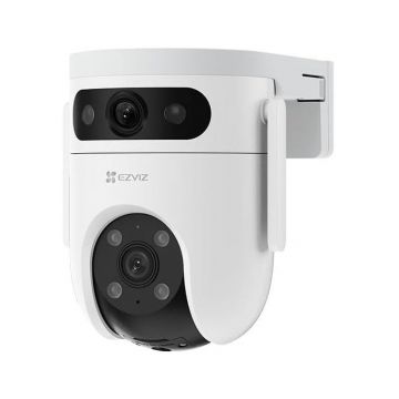Camera IP Wi-Fi Ezviz Dual PT CS-H9c (3mp+3mp), 3+3MP, Iluminare Duala, Alarma Acustica si Optica, Auto Tracking, MicroSD