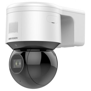 Camera PTZ Hikvision DS-2DE3A404IWG-E, DarkFighter, 4MP 2K, Iluminare duala, Alarma acustica si optica, slot MicroSD, PoE, IP66