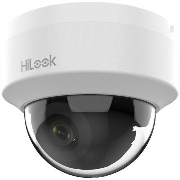 Camera supraveghere IP dome Hikvision HiLook IPC-D141H-C, 4MP, lentila 2.8 mm, IR 30m, PoE, IP67, IK10
