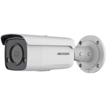 Camera supraveghere IP exterior Hikvision DS-2CD2T43G2-L(2.8mm), 4MP 2K, LED alb 40m, PoE, slot microSD, IP67