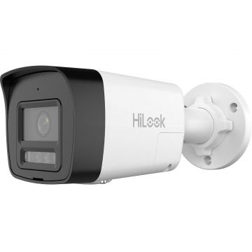 Camera supraveghere IP Hikvision HiLook IPC-B160HA-LUF/SL, 6MP, 2.8mm, Iluminare duala 30m, Microfon si difuzor, PoE, IP67, Slot pentru MicroSD