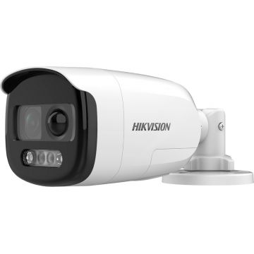 Camera TurboHD cu Alarma si senzor PIR, 2MP Full HD, LED 40m, 2.8mm, Microfon si Sirena, Hikvision DS-2CE12DF3T-PIRXOS-2.8