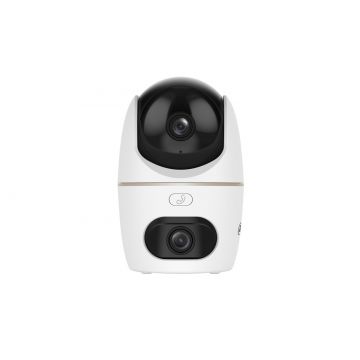 Camera wireless Dahua H3D-3F Hero Dual, 2 lentile 3+3MP, IR si LED alb, Microfon si difuzor, Wi-Fi 6, IPC-H3D-3F