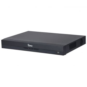 DVR 16 canale, 5MP, Pentabrid, Functii AI, Recunoastere faciala, Detectare miscare, 2x SATA, Safer SAF-5216AN-I3