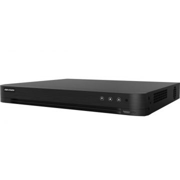 DVR 16 canale, AcuSense, Hikvision iDS-7216HUHI-M2/X/4A+16/4, 8MP, Audio prin coaxial, alarma 16 IN/4 OUT, 2 x SATA