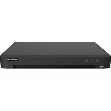 DVR 16 canale AcuSense Hikvision iDS-7216HUHI-M2/X, 5MP, latime banda 256Mbps, 2x port SATA
