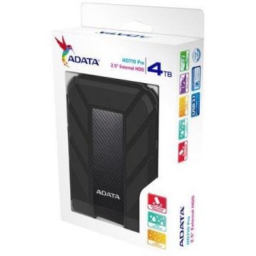 Hard disk Extern 4TB ADATA pe USB pentru export video AHD710P-4TU31-CBK