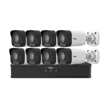 Kit supraveghere IP Safer 8 camere exterior FULL HD POE ALL, SAF-KITIPC8EXTP