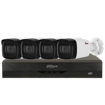 Kit supraveghere video 2MP Full HD, DVR cu 4 camere tip bullet, smart IR 40m, 2.8 mm, KIT4EXT30IRDAH