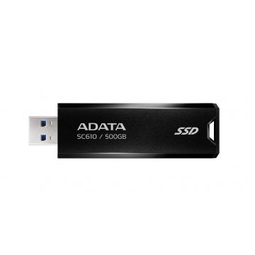 Memorie USB 3.2 Gen2, capacitate 500GB, viteza pana la 550MBps, Adata SC610-500G-CBK/RD