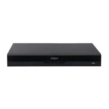 NVR 16 canale Dahua NVR4216-16P-EI, 16MP, WizSense, 256 Mbps, Recunoastere Faciala, Protectie Perimetru, 2x porturi SATA