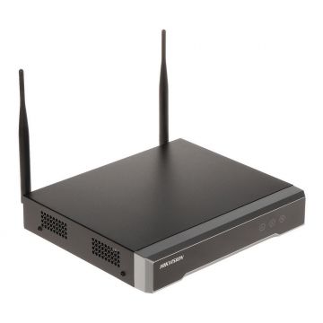 NVR 4 canale wireless, 4 MP, bandwidth 50 Mbps, Hikvision, DS-7104NI-K1/W/MC