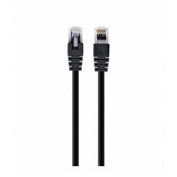 Patch cord UTP Cat5e, 0.5m, negru, AWG26, Cupru-Aluminiu, Gembird SP-PT-CAT5-0.5M-BK